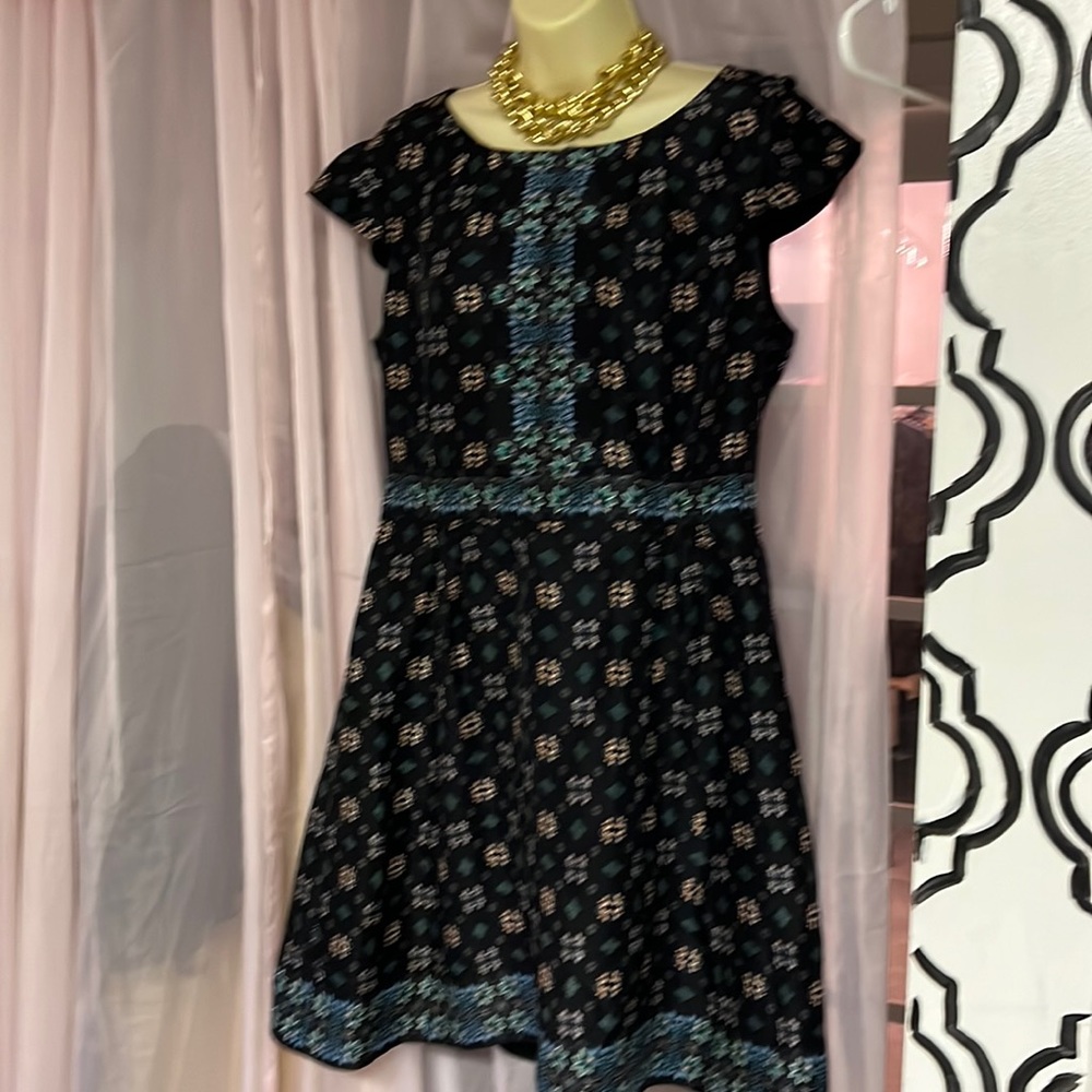 Preppy print JCrew dress NWOT 100% silk 12